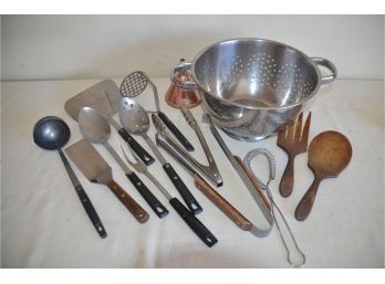 (#95) Assortment Of Vintage Stainless Steel Kitchen Tools