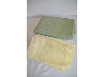 (#118) Table Clothes Pale Yellow And Green