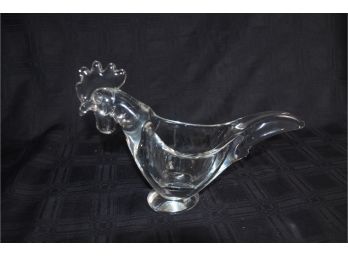 (#51) Glass Bowl Rooster 10.5' X 7'H