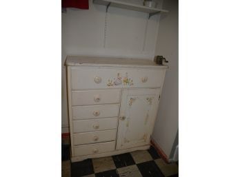 Vintage 1950's Wood Baby Dresser Wardrobe