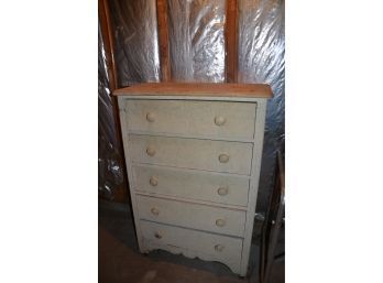 (#172) Wood 5 Drawer Dresser