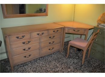 Dresser 7 Drawer, Mirror With Corner Desk And Chair (4 Pieces) - See Details