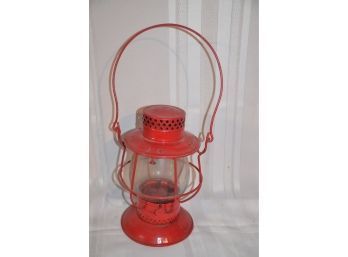 (#33) Dietz No. 39 Red Oil Lantern 16'H