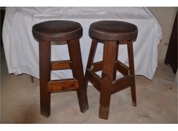 Solid  Pine Stools Not Wobbly