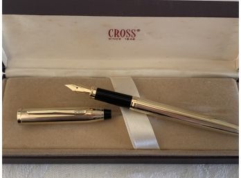 Cross Fountain Pen In Case 10K Gold Filled Cap/barrel