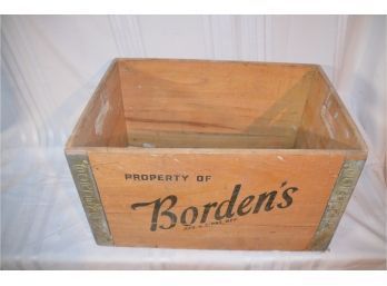 (#46) Vintage Borden Wooden Box