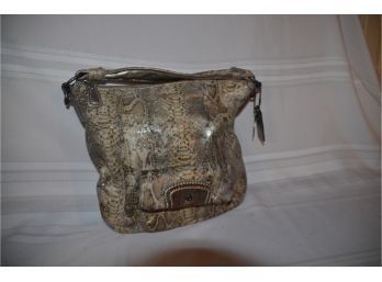(#133) Coach Snake Skin Leather Handbag