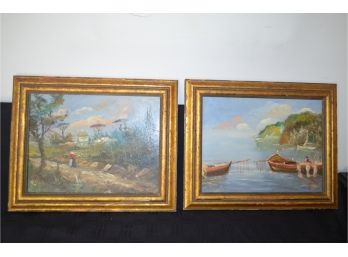 2 Oil Paintings By G. Renda