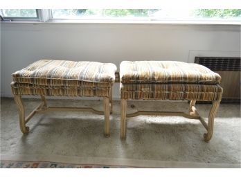2 French Provincial Stools / Benches