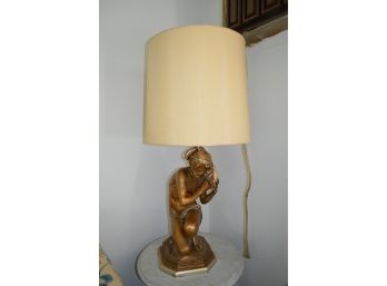 Large Vintage Table Lamp 4ftH With Shade
