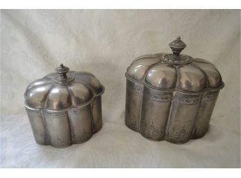 2 Pewter Jewelry Boxes