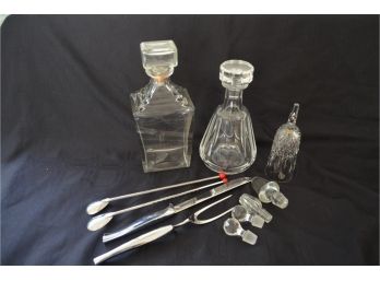 Wine Decanter And Crystal Glass Bell