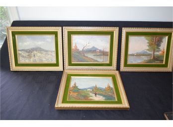 4 Oil Paintings By S. Vitale