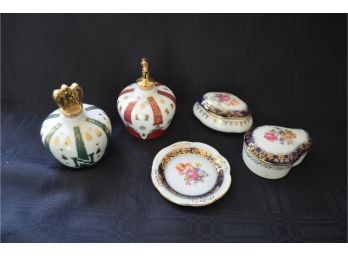 Germany Porcelain Trinket Jewelry Boxes And DeLimoge