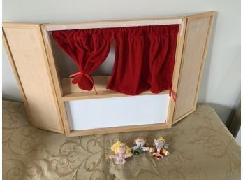 Children Portable Table Top Puppet Theatre Front Dry Easer Board