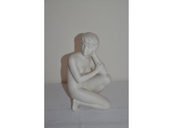 (#80) Goebel West Germany White Bisque Nude Sitting Women Figurine FN73