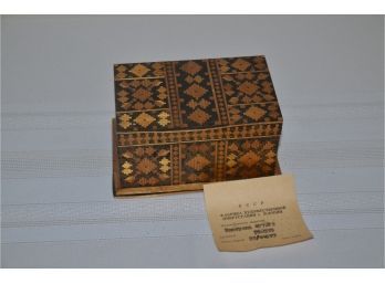 (#43) Russian Weaved Trinket Box With Tag