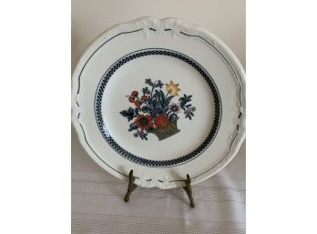 (#60) Flaxman Wedgewood Etruria England US Patent Oct. 7, 1924 Decorative Plate With Stand