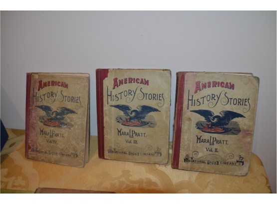 (#51) Antique 1890 Books Mara L. Pratt American History Stories Volume II, III, IV (shipping Avail.)