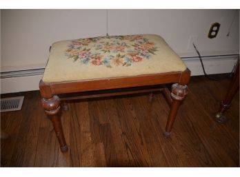 Family Made Needle Point Seat Bench