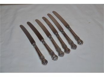 (#35) Sterling Silver Handle Butter Knifes (6)