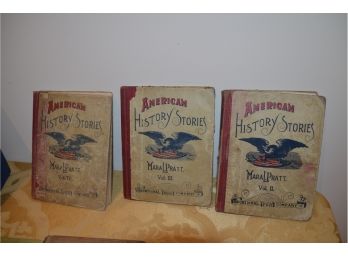 (#51) Antique 1890 Books Mara L. Pratt American History Stories Volume II, III, IV (shipping Avail.)