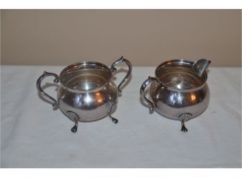 (#36) Sterling Silver F.B. Rogers #136 Sugar And Creamer