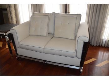 Custom Wood Frame Love-seat Fabric Soiled - Frame Good Needs Reupholstered