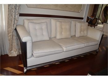 Custom Wood Frame Sofa Fabric Soiled --- Frame Good, Needs Reupholstery