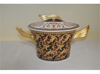 (#20) VERSACE Rosenthal Barocco OVAL CASSEROLE With Lid 13'W