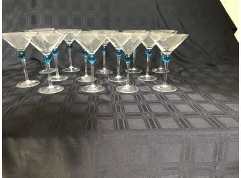 (202) Bombay Sapphire Martini Glasses ( Set Of 14)