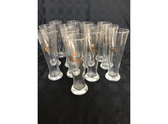 (215) BITBURGER Tall Beer Glasses (set Of 13)