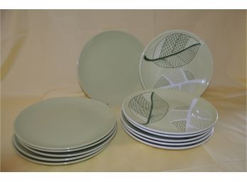 Ikea Dessert Appetizer Plates 6 In Each 2 Different Patterns  Total 12