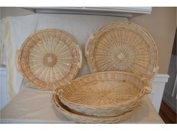 (#74) Catering Baskets 18x18 - Lot Of 4