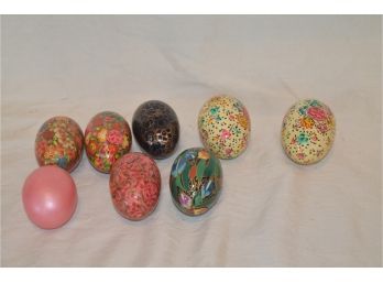 (#75) Wooden Decorative Eggs