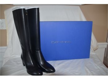 (#105) Stuart Weitzman Laurelia Dress Nappa Black Leather Boots Size 8.5...NEW