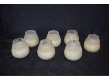 (#93) Glass Party Votive Candles (7) Not Used