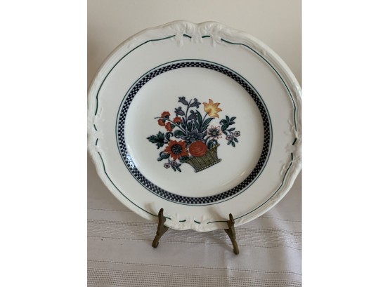 (#60) Flaxman Wedgewood Etruria England US Patent Oct. 7, 1924 Decorative Plate With Stand