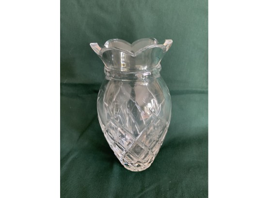 (#119) Crystal Glass Vase 9'H