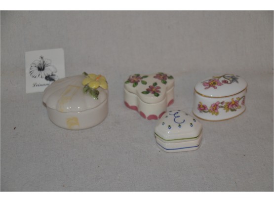 (#46B) Ceramic Trinket Boxes (4 Of Them)