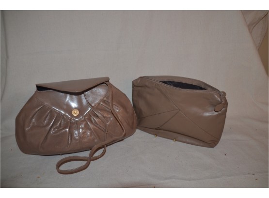 (#83B) Vintage Beige Handbags (2 Of Them)
