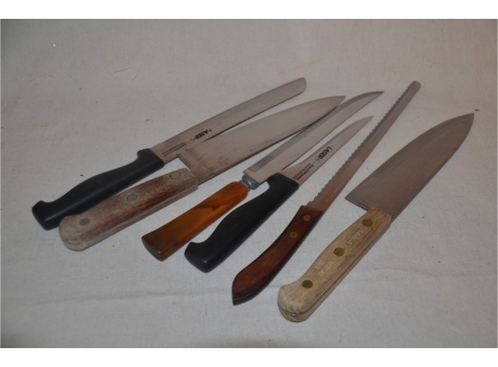(#50B) Assortment Of Kitchen Knives - See Details For List