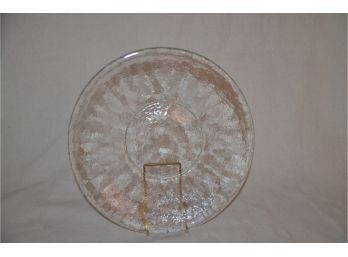 (#14B) Solid Serving Glass Platter 12'D