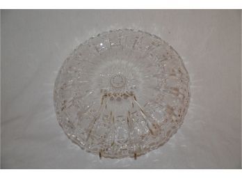 (#13B) Vintage Crystal Glass Round Plate 11.5'D Heavy