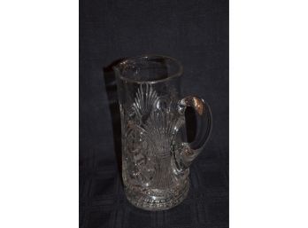 (#46) Vintage Glass Pitcher / Vase 9'