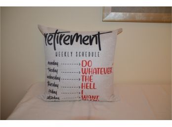 (#89) Retirement Decorative Pillow