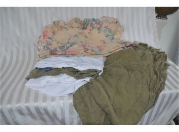 (#147) Ralph Lauren Queen Linen Bed Skirt And 2 Shams