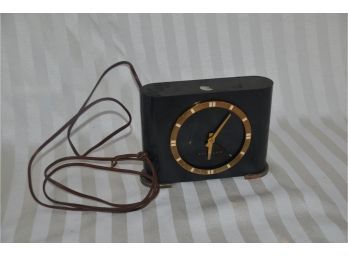 (#125) Mid Century Modern Westclox Ben Franklin Model S1C Western Clock - Needs Plug