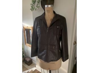 Kenneth Cole Reaction Leather Spring Jacket Size Large