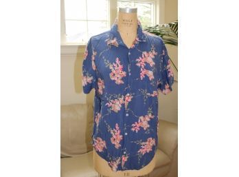Insight Floral 100 Rayon Shirt Size Medium & Insight Tropical 100 Cotton Shirt Size Large